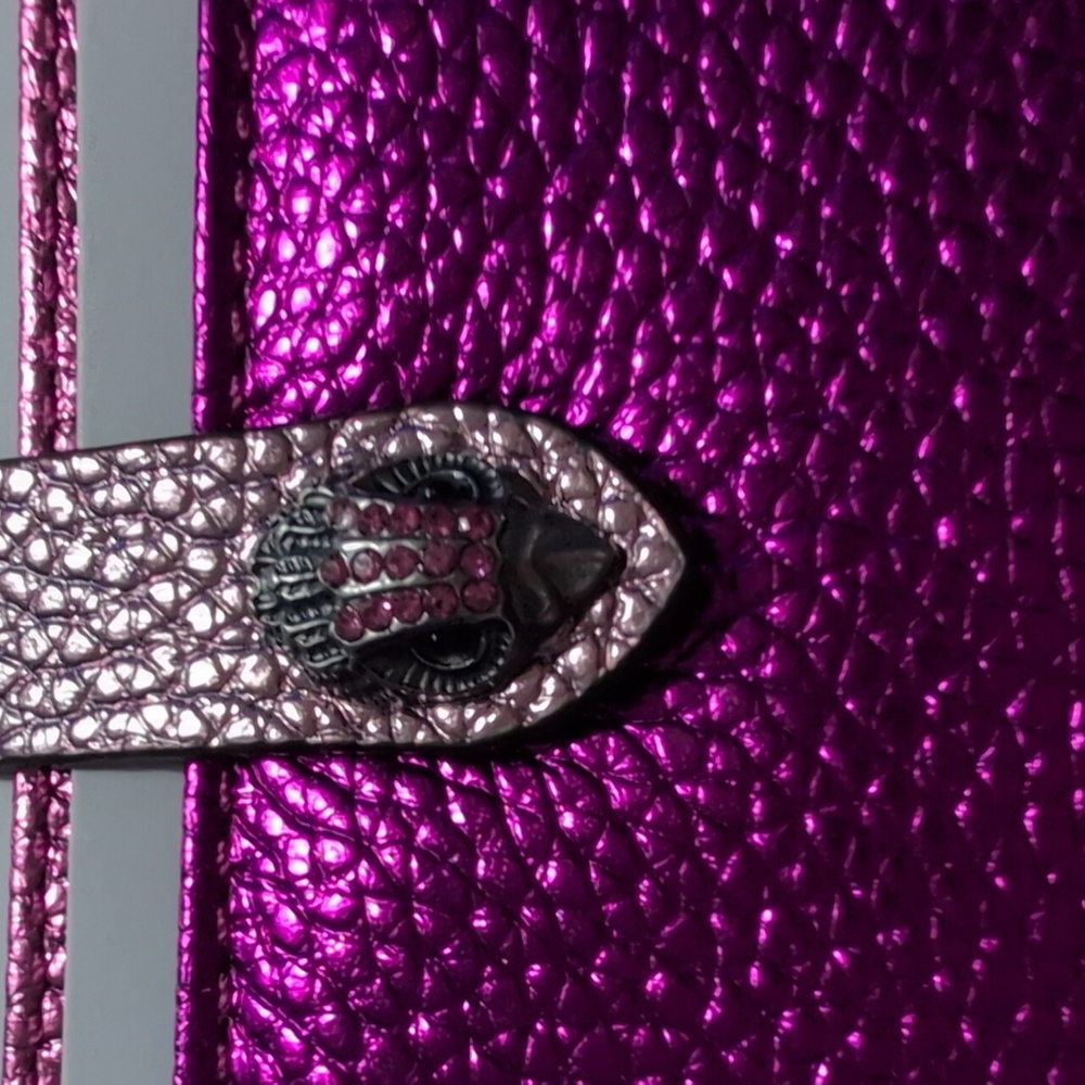 Kurt Geiger London Kensington Multi Card Holder In Metallic Fuchsia Leather❤️‍🔥 - Picture 4 of 9